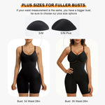 SHAPERX Women's Seamless Shapewear Tummy Control Bodysuit with Removable Pads Mid Thigh Body Shaper,SZ5468-Black-XS