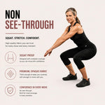 CompressionZ Women's Compression Capri Leggings High Waisted Performance Shaping Gym, Pilates, Travel, Yoga, Workout Pants Pockets Black X-Large