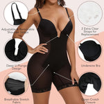 SHAPERIN Women's Backless Shapewear Tummy Control Body Shaper Bra Faja U Plunge Low Back Mid Thigh Bodysuit