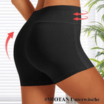 MIOTAN Boy Shorts Cotton Underwear for Women Boyshort Pack Boxer Briefs Boyshorts Tummy Control High Waisted Panties(Black,L)