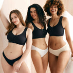 BRABIC Compression Bra Post Sugery Zipper Front Closure Bras for Women Supportive Surgical Bra with Adjustable Straps (Black,Medium)