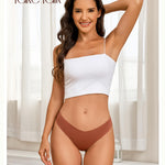 Take Talk Womens Underwear Seamless Thongs 9 Pack Sexy Panties No Show V-waisted Invisible Tangas Lingerie for Women