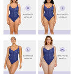 SHAPELLX Lace Bodysuit for Women Tummy Control Shapewear Body Suits One Piece Body Shaper Thongs M