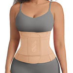 FeelinGirl Women’s Waist Cincher Belt Corset Slimming Adjustable Hook Loop Tummy Tuck Breathable Lightweight Khaki XL