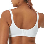 Bali Women's Double Support Wire-Free Bra, White, 36C