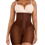 Lover-Beauty Tummy Control Shapewear for Women Strapless Fajas Body Shaper Shorts Butt Lifter Girdle Brown XL
