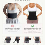 FeelinGirl Waist Trainer for Women Bandage Wrap Trimmer Belt Long Torso Tummy Wraps Belly Body Shaper Waist Trimmer Belt