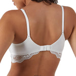 Maidenform Women's Wireless, Natural Lift & Shaping, Convertible Bra with Lace, White