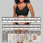 OEAK Women Jelly Bras No Underwire Scalloped Push Up Buttery Soft Tshirt Bra Seamless Full Coverage Convertible Everyday Bra Black,L