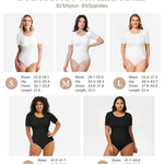 BRABIC Womens Bodysuit Shapewear for Tummy Control Seamless Sleeveless Tank Tops Body Shaper (Black Short Sleeve, Small)