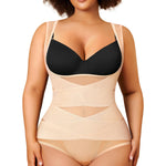 Nebility Plus Size Shapewear Bodysuit for Women Tummy Control Body Shaper Seamless Faja Colombian Waist Trainer Girdle(Beige Plus Size,0X)