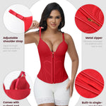 SHAPSHE Waist Trainer for Women Tummy Control Corset Shapewear Cincher Workout Body Shaper Vest Faja with Bra RED/Small