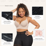 FeelinGirl Body Shaper Panty Tummy Control Shapewear Middle Waist Shorts Butt Shaper Black M