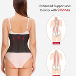 Nebility Waist Trainer for Women Corset Shapewear - Mesh Faja Body Shaper Waist Cincher Tummy Control Girdle Daily Wear Black