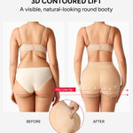 Nebility Butt Lifting Shapewear with Butt Pads - Padded Underwear for Women Booty Lifter Shorts Lace Hip Enhancer Beige