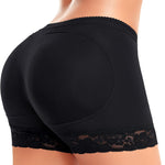 Werena Butt Lifter Padded Underwear for Women Seamless Booty Pads Panties Butt Enhancer Lace Boyshorts Shapewear