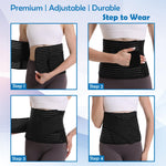Paskyee Postpartum Belly Band, Abdominal Binder Post Surgery Belly Wrap, C Section Recovery Must Haves, Girdle for Postnatal Care, Waist/Pelvis Belt for Back Pain Relief Black L/XL
