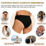 FINETOO 6 Pack Women’s Seamless Hipster Underwear No Show Panties Invisibles Briefs Soft Stretch Bikini Underwears XS-XXL(M)