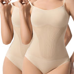 Shapewear Bodysuit Tummy Control Seamless for Women, Inverted Triangle Design with Hip Texture, Faja Body Waist Briefs
