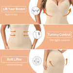 Ellareese Strapless Slip Shapewear Slip Dress for Women Under Dress Shapewear Women's Full slips Tummy Control