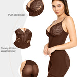 Popilush Shapewear Bodysuit Tummy Control - Deep V Neck Sleeveless Lace Corset Shapewear Tops Body Shaper
