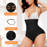 Werena Tummy Control Shapewear Panties for Women High Waisted Body Shaper Slimming Shapewear Underwear Girdle Panty(Black-seamless#2,Medium)