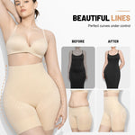 KLVEE High Waisted Shapewear Tummy Control Shorts for Women, Body Shaper, Seamless Shaping Thigh Slimmer Under Dress Nude