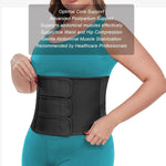 MAMODY Postpartum Belly Band abdominal Binder for Natural Delivery & C-Section, Adjustable Compression Wrap, Abdominal Support Belt (Black, Large)