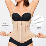 Nebility Waist Trainer for Women Corset Shapewear Tummy Control Faja Body Shaper Waist Cincher with Adjustable Strap(Beige,Small)