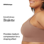 SPANX SPANXsmooth EcoCare Seamless Shaping Longline Bralette - Comfortable Everyday Bralette - Women's Bra with No Underwire - Cafe Au Lait - Medium
