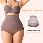CYDREAM Shapewear for Women Tummy Control Panties High Waisted Butt Lifting Panties Faja Body Shaper (Purple Brown, X-Large)
