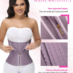 SHAPSHE Waist Trainer for Women Tummy Control Postpartum Belly Band Faja Body Cincher Shapewear with Adjustable Hook and Eye Purple