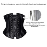 SHAPERX Women's Waist Training Corsets Underbust Heavy Duty 26 Steel Boned Hourglass Silhouette Body Shaper, SZ1908-Black-M