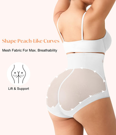 CYDREAM Shapewear for Women Tummy Control Panties High Waisted Butt Lifting Panties Faja Body Shaper (White, XX-Large)