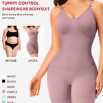 Nebility Women's Shapewear Bodysuit Tummy Control Body Suit Built in Bra Tank Camisole Seamless Mid Thigh Body Shaper