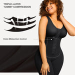 Lover-Beauty Shapewear for Women Postpartum Girdle Tummy Control Post Surgery Compression Garment Full Body Shaper Fajas Colombianas Black