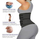 YIANNA Waist Trainer for Women Latex Underbust Double Training Belt Tummy Control Waist Cincher Sport Girdle,YA2223-Black-M