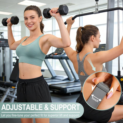 Sports Bras for Women High Support: Adjustable Strap 3 Pack High Impact Plus Size Supportive Padded Racerback Push up Sport Bra Multipack with Sewn in Pads for Large Bust Workout Running Gym Yoga