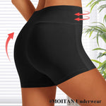 MIOTAN Women's Boy Shorts Underwear Cotton Boyshort Pack Boxer Briefs Tummy Control High Waisted Panties, Multicolor-C, M