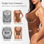 Popilush Leather Corset Tops for Women Tummy Control Bodysuit Lace Thong Body Shaper XX-Large