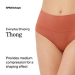 SPANX SPANXshape Everyday Shaping Thong - Core Control Shapewear Underwear - Invisible Under Clothes - Seamless Design - Sedona - Medium