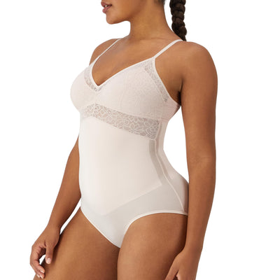 Maidenform Women's Shapewear, Tame Your Tummy Lace Shapewear, Firm Tummy Control, Wireless Shapewear Bodysuit