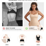 FeelinGirl Womens Tops - Scoop Neck Shapewear Tummy Control Cami Body Shaper for Women Compression Shirts Light Yellow L