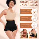 Werena Tummy Control Shapewear for Women Shaping Panties Underwear High Waisted Cincher Body Shaper Slimming Panty Girdle (#1 Black-high Waist,Small)