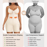 SHAPERX Women's Shapewear Bodysuit Tummy Control Seamless Zip-Up Body Shaper Waist Defining Silhouette,SZ5862-White-2XL