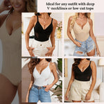 JOYSHAPER Shapewear Bodysuit V Neck Body Shaper for Women Tummy Control Shapewear Under Dress Body Faja Body Suit With Adjustable Straps Nude L