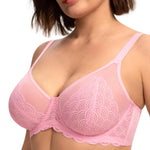 HSIA Minimizer Bras for Women Large Bust Full Coverage Lace Plus Size Bra - Mermaid Scales