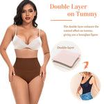 Werena Shapewear for Women Tummy Control Body Shaper High Waitsed Shape wear Panties Shaping Girdle(#A2 Mid Waist Chocolate(seamless),Large)