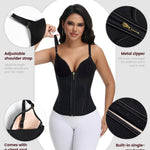 SHAPSHE Waist Trainer for Women Tummy Control Corset Shapewear Workout Hourglass Body Shaper with Adjustable Straps BLK/Large