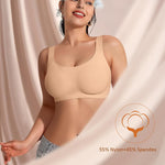 Wireless Jelly Seamless Bras for Women No Underwire Tshirt Full Coverage Padded Bra Comfortable Everyday Bralettes